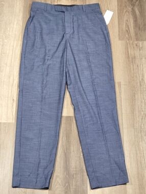 Calvin Klein Boys Flat Front Stretch Dress Pants Sz 20 Blue NEW NWT
